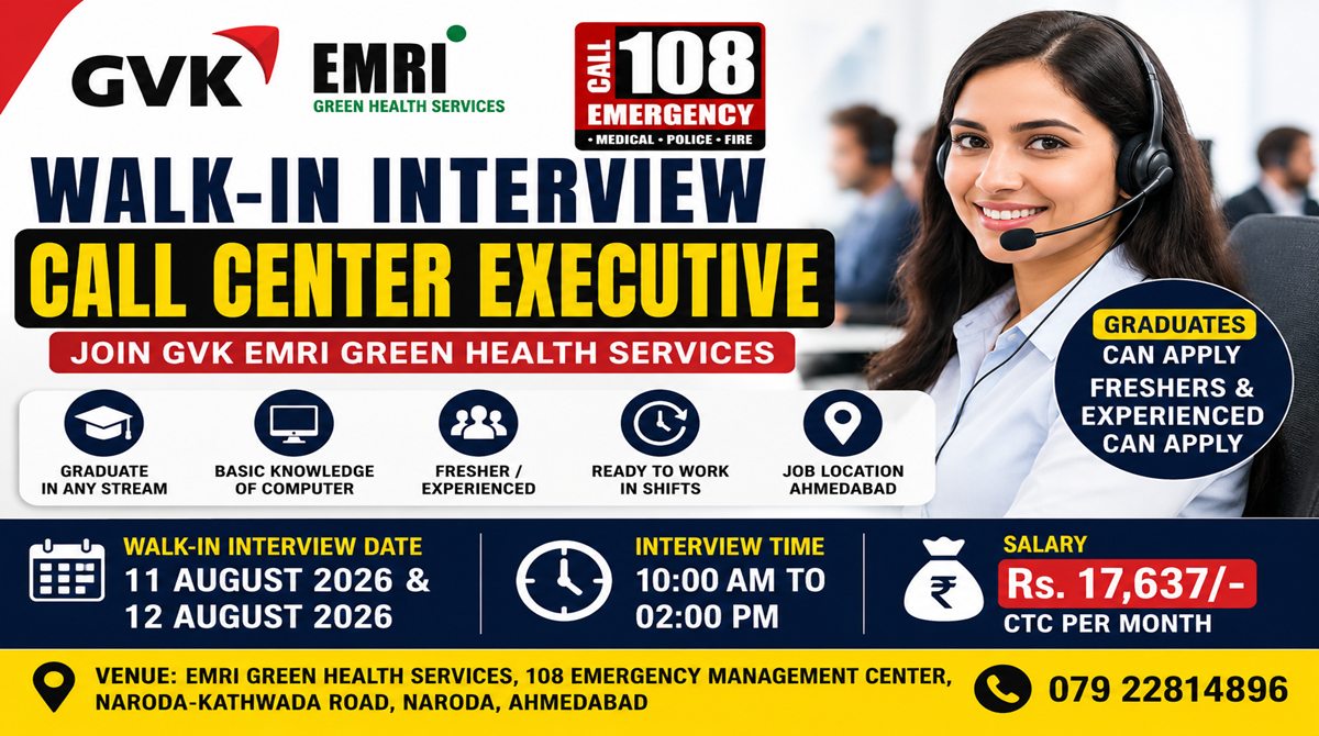GVK EMRI Call Center Executive Recruitment 2026
