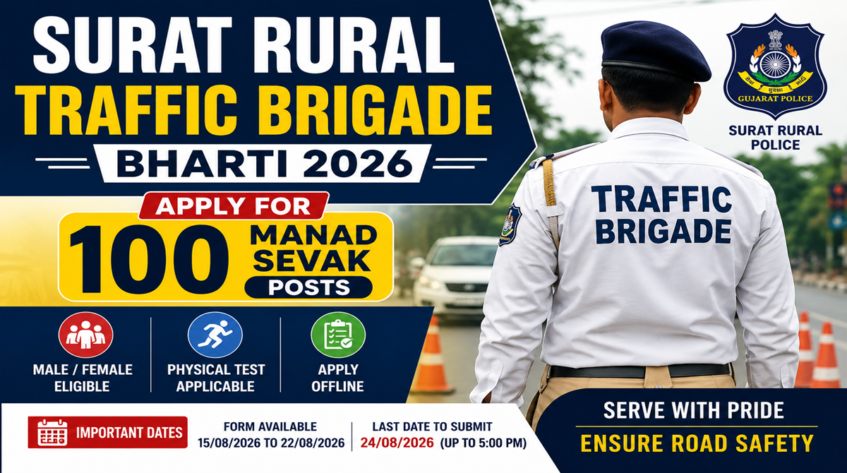 Surat Rural Traffic Brigade Bharti 2026